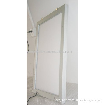 Aluminum Snap open Mirror LED slim light box